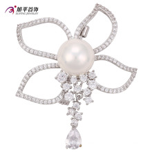 00011 online shopping top grade new arrival product elegant safety pin pearl brooch korea style jewelry wholesale China